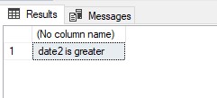 SQL Date Comparison Output
