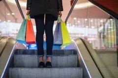 Getty Images Shopper in a mall