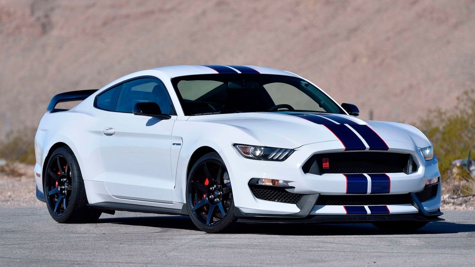 A parked Ford Shelby Mustang GT350R