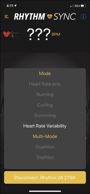 Scosche App HRV Data Configuration