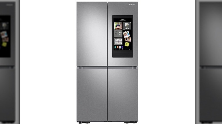 Fridge on white background