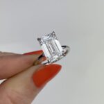 Frank Darling 5 carat emerald cut solitaire.