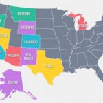 Comparison map of US states and the UK highlighting states larger than the UK