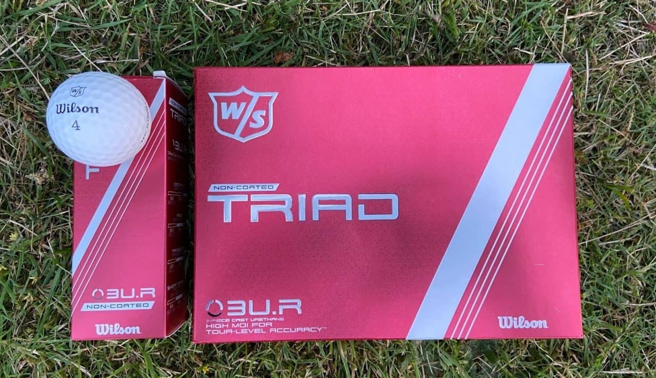 Wilson Triad golf balls box and individual ball