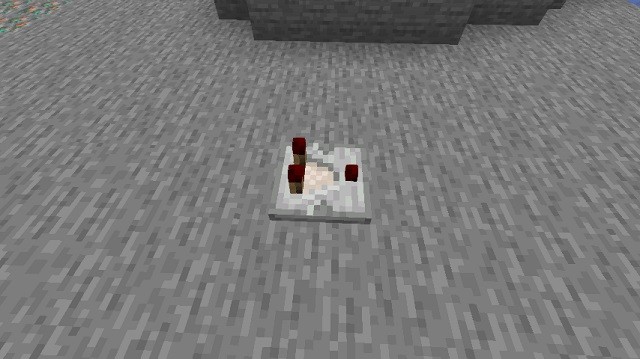 Redstone Comparator placed on a solid block