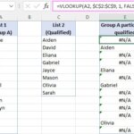 VLOOKUP formula to compare two columns