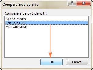 Open a new window to compare sheets in the same workbook.