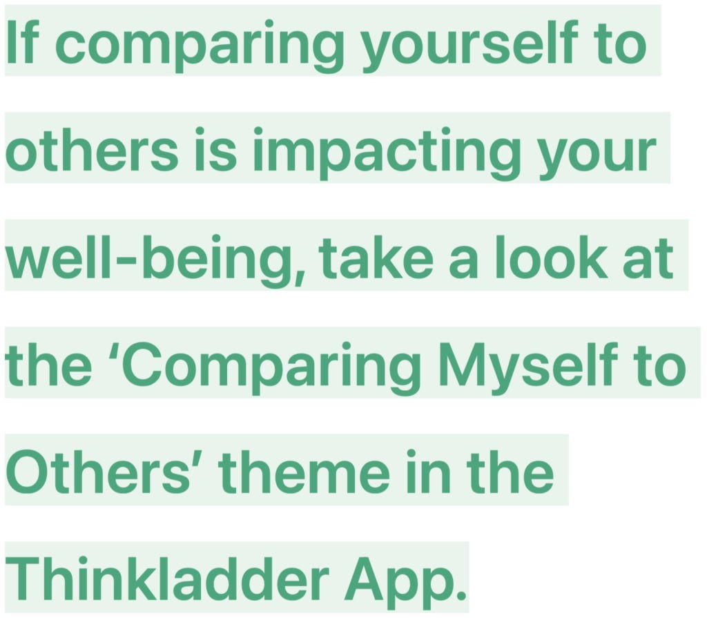 Thinkladder Comparing Myself To Others Call To Action