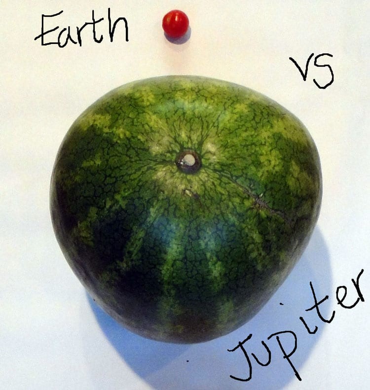 earth size compared jupiter