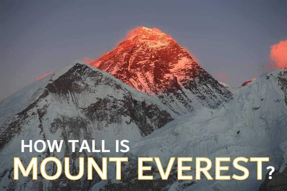 Aerial view of Mount Everest summit and surrounding Himalayan range