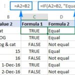 Case-insensitive formula to compare 2 cells in Excel