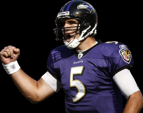 Joe Flacco in action