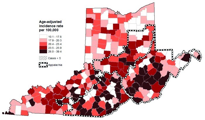 Incidence of HPV-related cancers among females, 1996–2008 (all races)