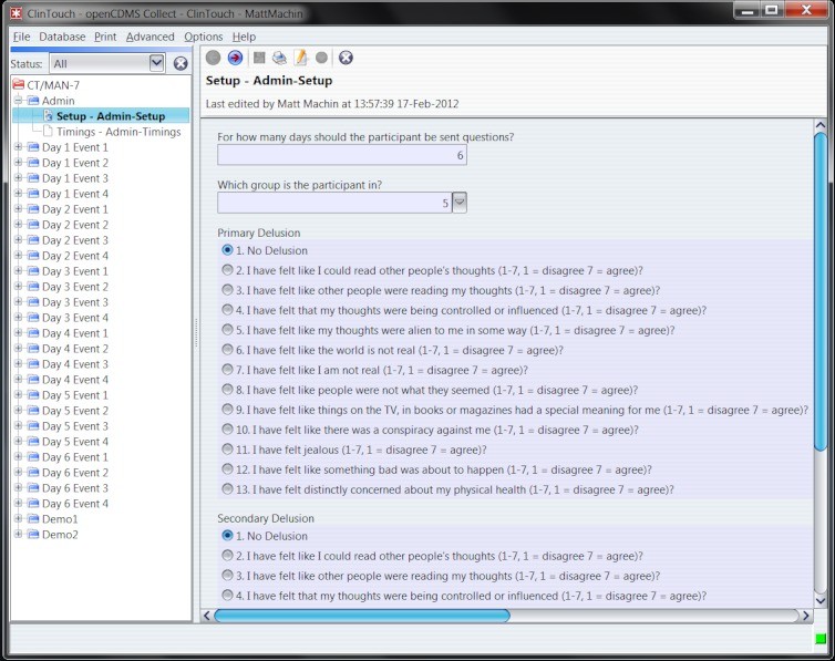 openCDMS SMS Configuration