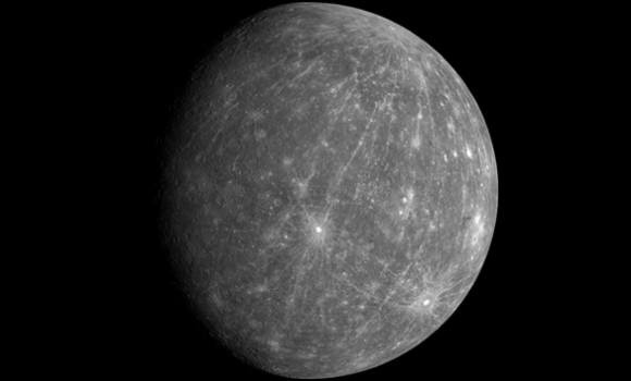 Mercury as seen by MESSENGER spacecraft, revealing unseen parts.