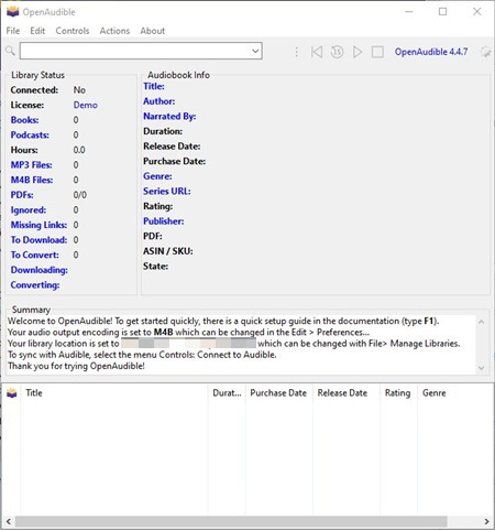 openaudible main window