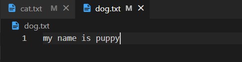 Initial dog.txt content