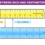 Visual comparison of an inch and a centimeter, illustrating the size difference between these two units of length.