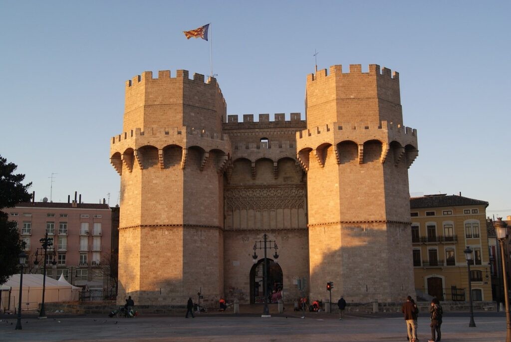 Iconic Spanish architecture symbolizing Spain’s rich history and its cultural contrasts with life in the United States.