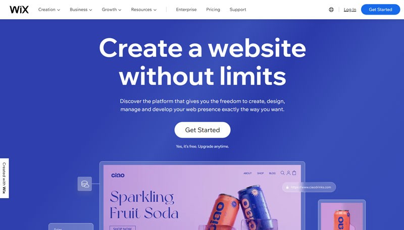 Wix Website Builder Interface