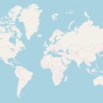 Mercator projection world map showing Greenland and Africa appearing similar in size, illustrating map distortion.