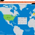 World Map Germany Compared to the United States