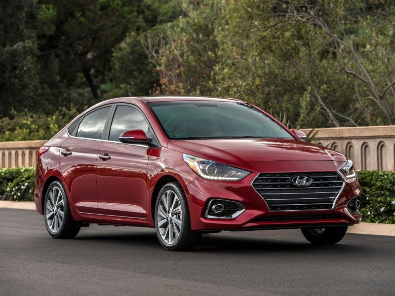 Hyundai Accent subcompact car on road