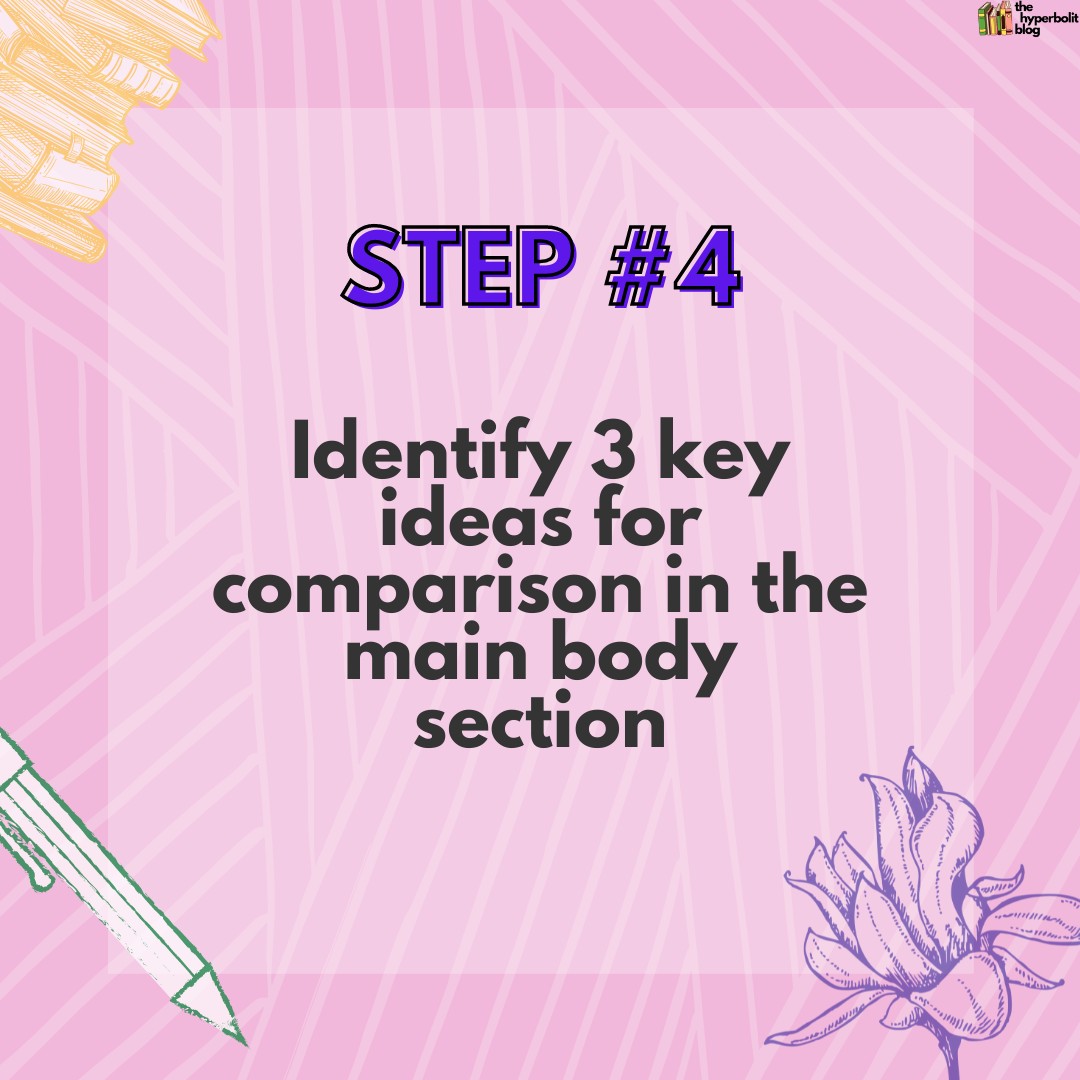 identify 3 key ideas for comparison
