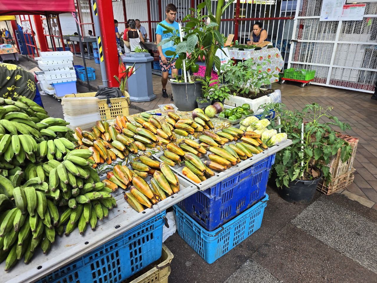 Sunday market (Marche) in Papeete, a vibrant cultural experience offering local crafts, produce, and souvenirs