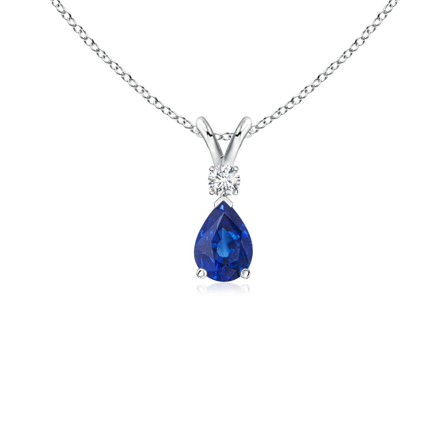 Blue Sapphire and Diamond Pendant