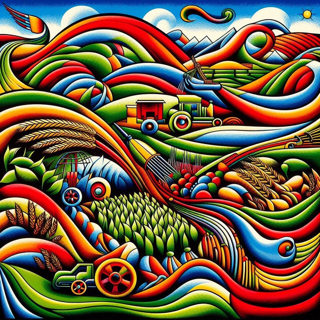Agriculture in the style of Salvador Dali