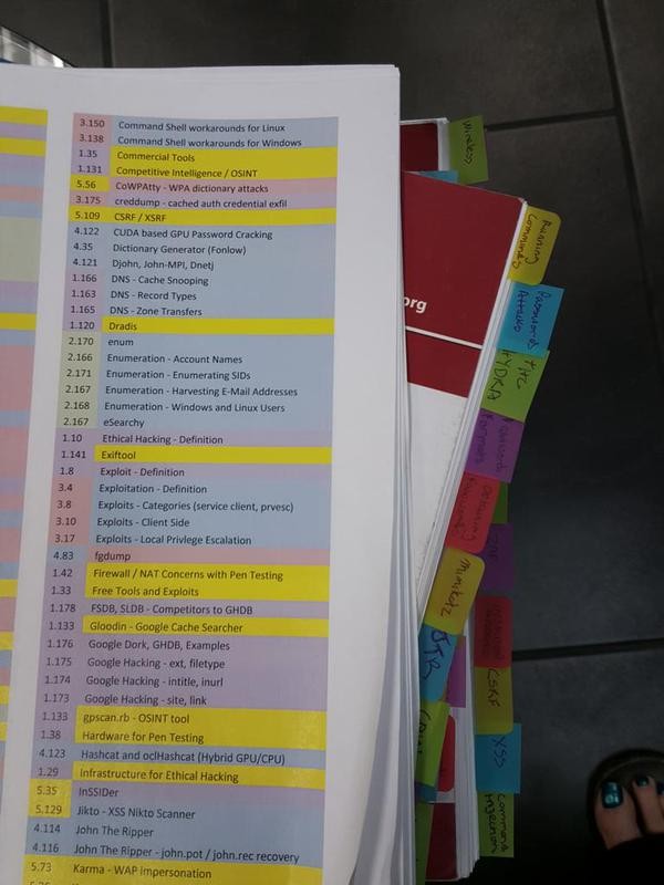 Effective index for GIAC exam