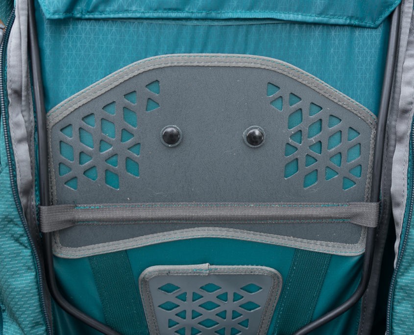 Close up of Gregory Deva straps and buckles