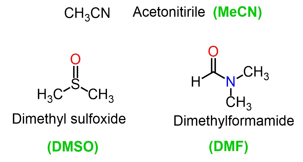 DMF DMSO and MeCN Are Polar Solvents