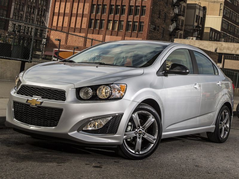 Chevrolet Sonic subcompact car on road