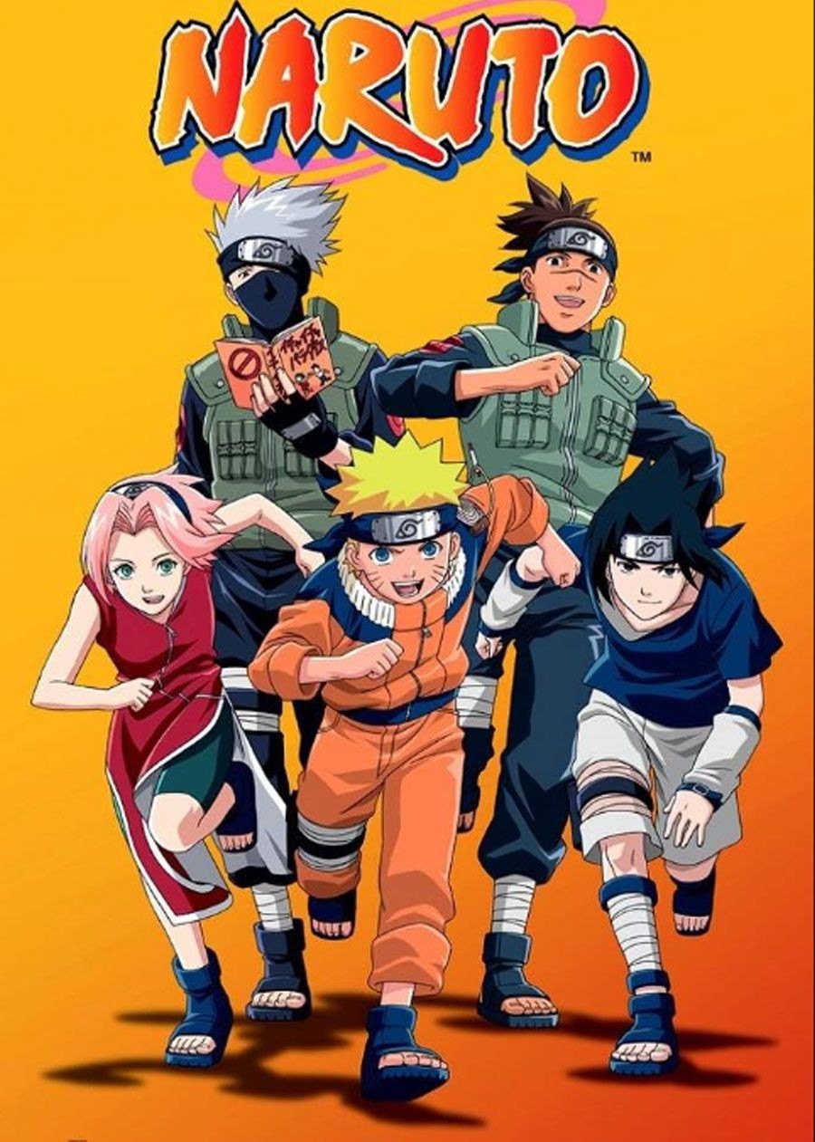 Naruto, Sakura, and Sasuke, representing the teamwork and training in Naruto's journey