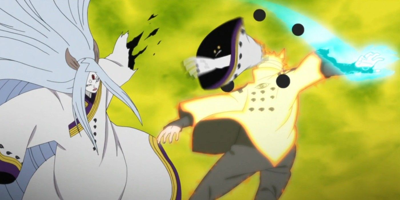 Naruto defeating Kaguya, showcasing his ability to overcome god-level opponents