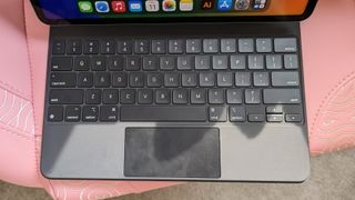 An iPad Pro showing the Files app and a connected external drive