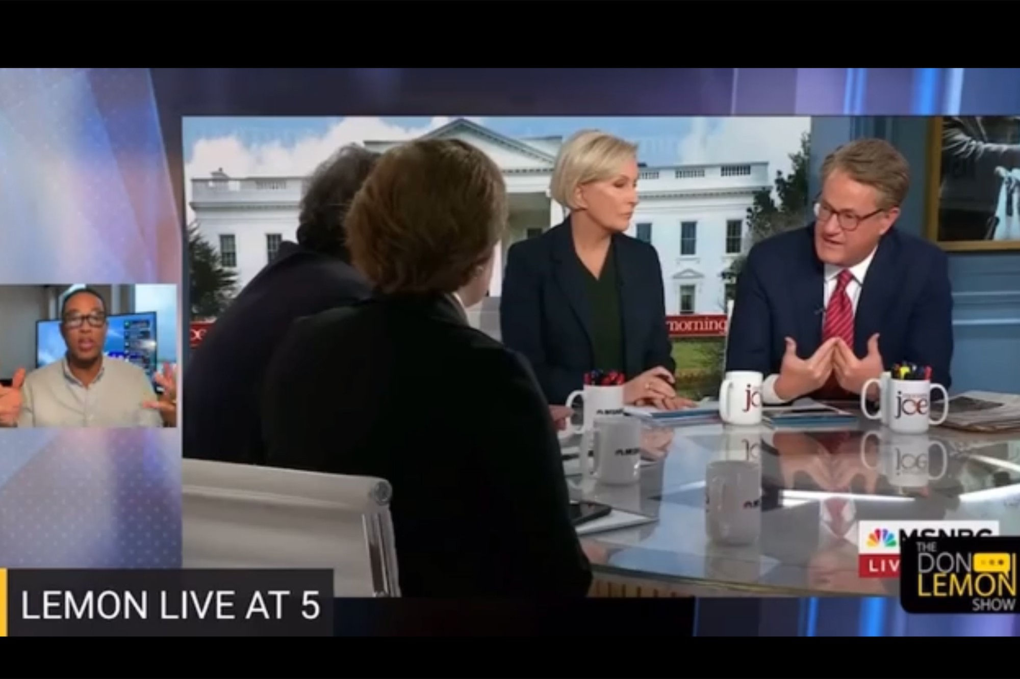 Lemon blasted the MSNBC anchors for treating Trump with civility