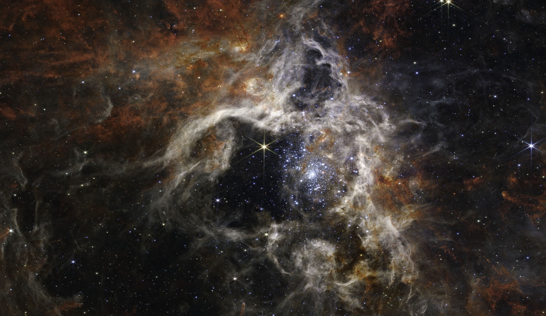 The Tarantula Nebula as seen by the James Webb Space Telescope