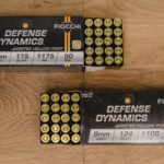 an open box of fiocchi defense dynamics 9mm 115 grain above an open box of fiocchi defense dynamics 9mm 124 grain