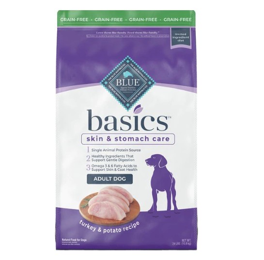 Blue Buffalo Basics Skin & Stomach Care Grain-Free Formula Turkey & Potato Recipe Adult Dry Dog Food