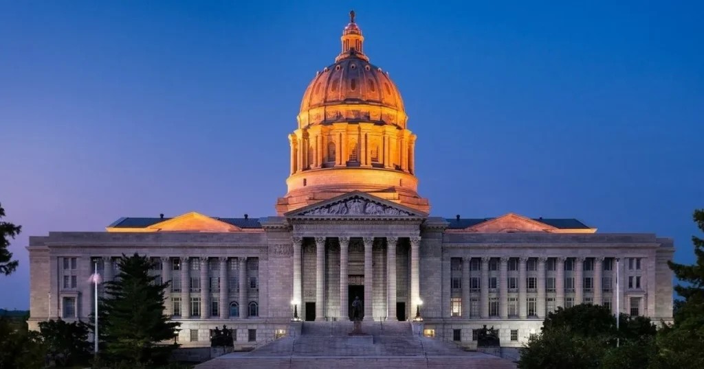 Missouri State Capitol measuring 300 feet wide
