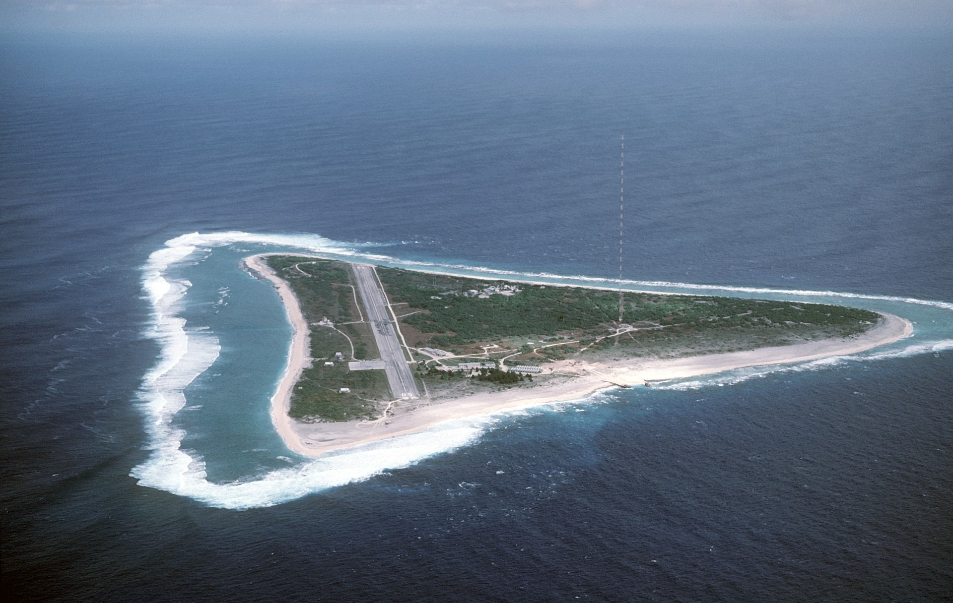Aerial view of Minami-Tori-shima, also known as Marcus Island