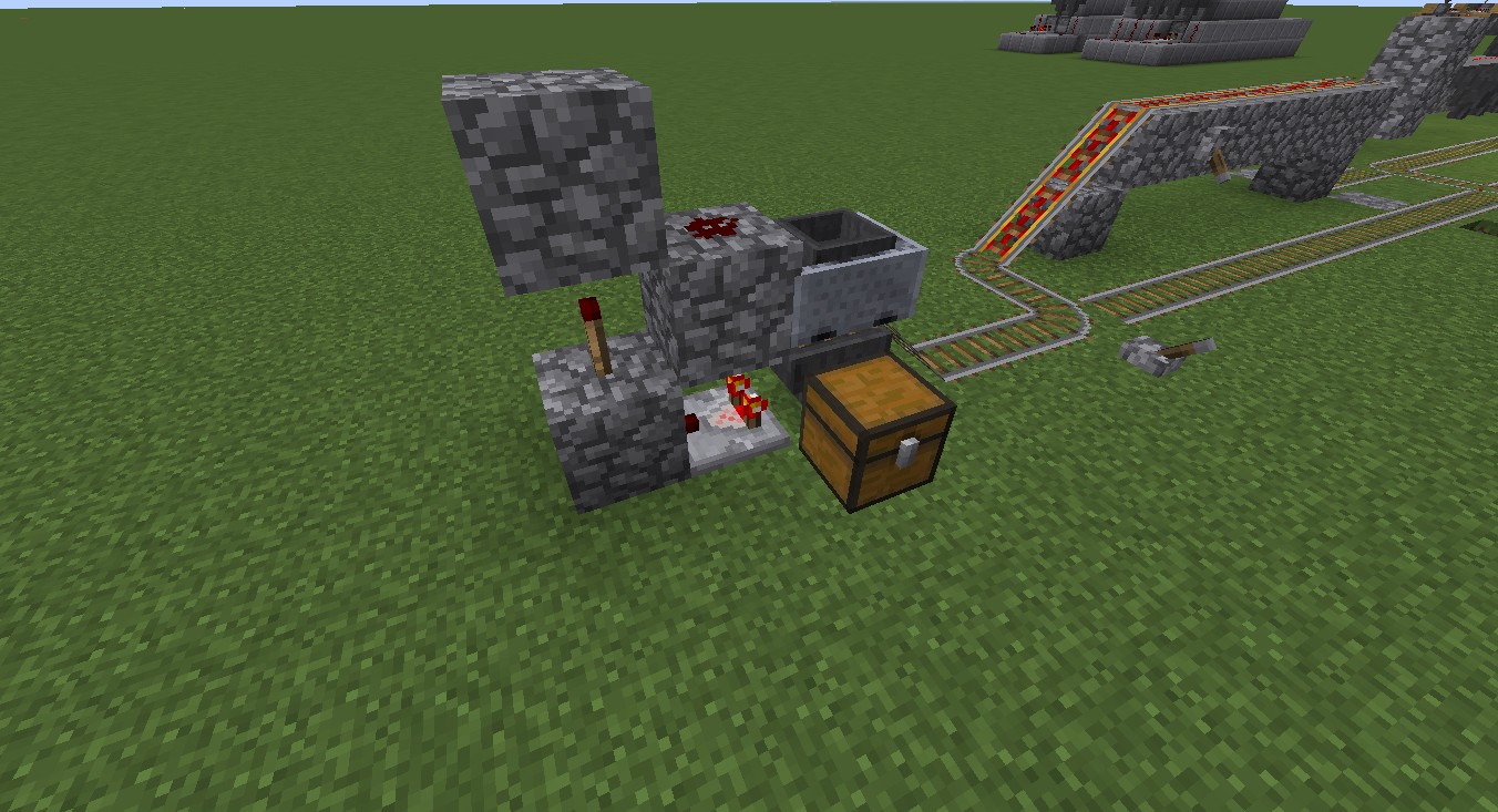 Hopper Minecart Collecting Items
