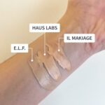 Swatches of all three foundations.