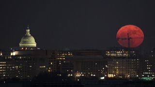 Supermoon rising