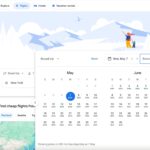 Calendar View in Google Flights showing cheapest days to fly