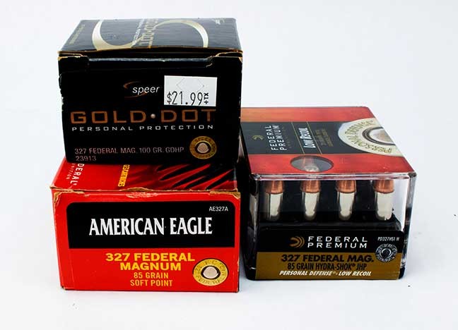 Three boxes of .327 Federal Magnum ammunition