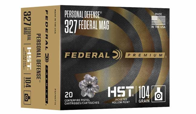 104-grain JHP ammunition in .327 Federal Magnum